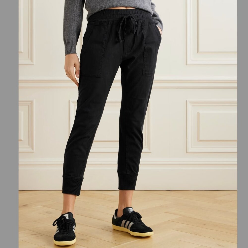 James Perse Mixed Media Pant in Black 1 S